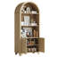 Bibliothèque de rangement arquée de 70,9 po de hauteur avec tablettes ouvertes et armoire (ensemble de 2)-702315611