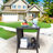 Tempered Glass Top Patio Coffee Table - Brown , Water , Assembly Tools Supplied Outdoor With , Protected, Assemble Kit-1633950468