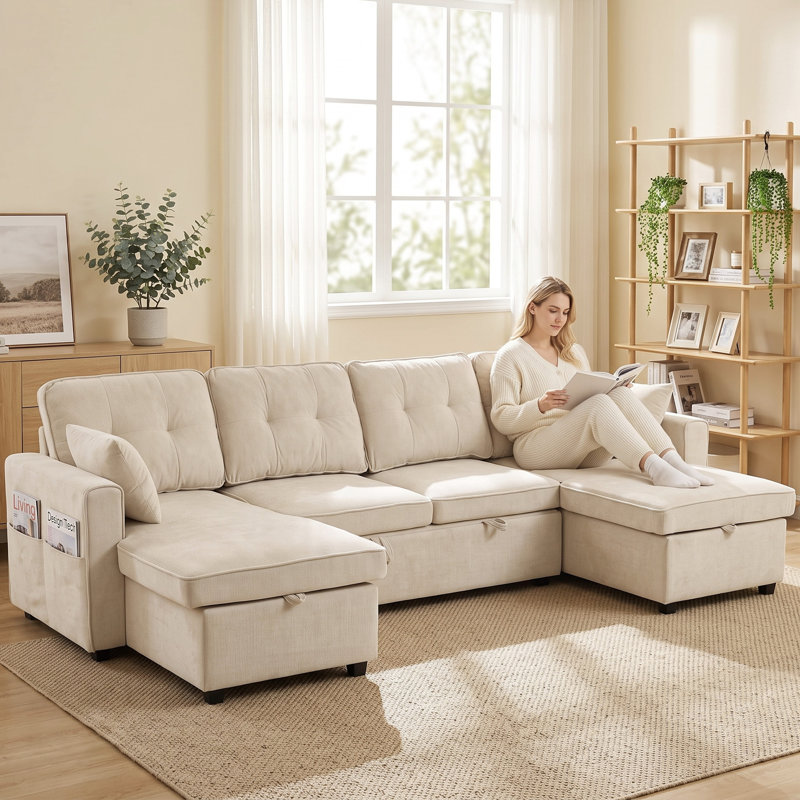 Upholstered 113.4 " Chenille Sofa