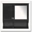 Armoire à pharmacie murale à miroir avec tablettes ouvertes-1795562868