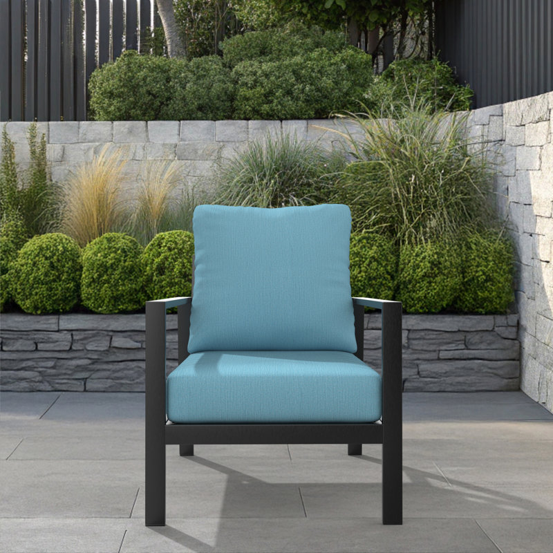 Deep Seating Outdoor Sunbrella® Seat/Back Cushion, Cast Horizon Sunbrella® Plainweave