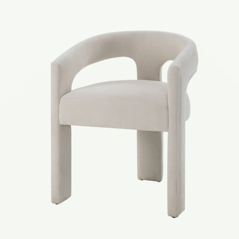 Ensemble de 2 chaises d'appoint en chenille blanche Gamarya