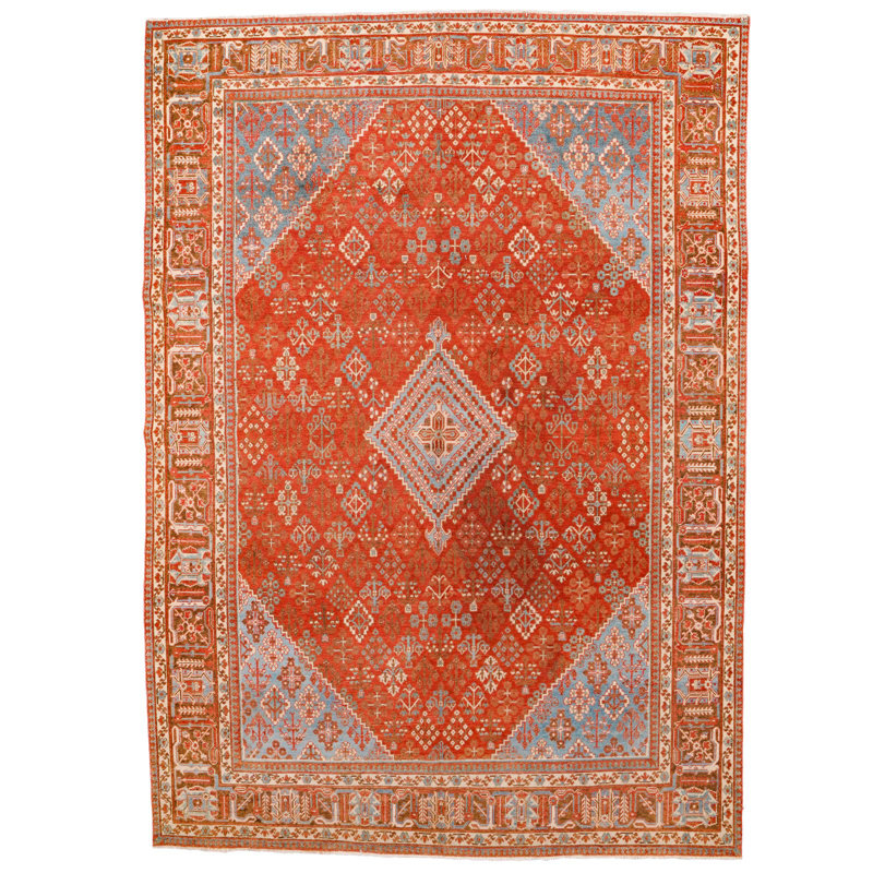 One-of-a-Kind 9'1'' X 12'8'' 1990s Wool Area Rug in