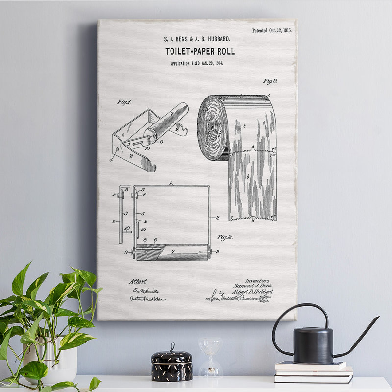 Toile de papier hygiénique de qualité supérieure brevetée - prêt à accrocher, H 12 po x l 8 po x P 1 po