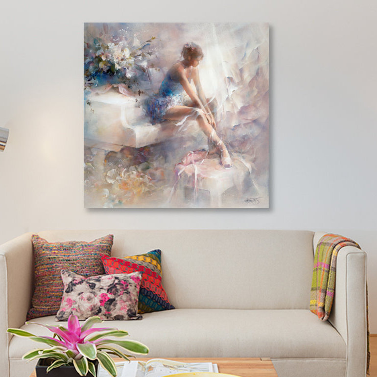 «Melody», reproduction sur toile, H 12 po x l 12 po x P 1,5 po, Pas de tapis, Papier d'art encadré noir