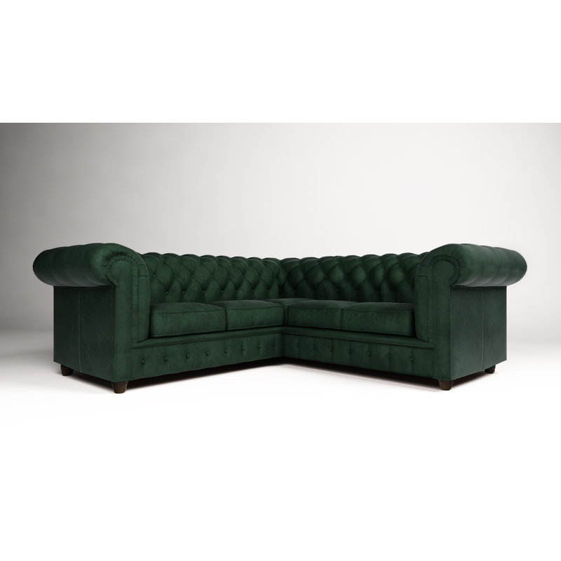 Castrejon 5 Seater Corner Sofa , green