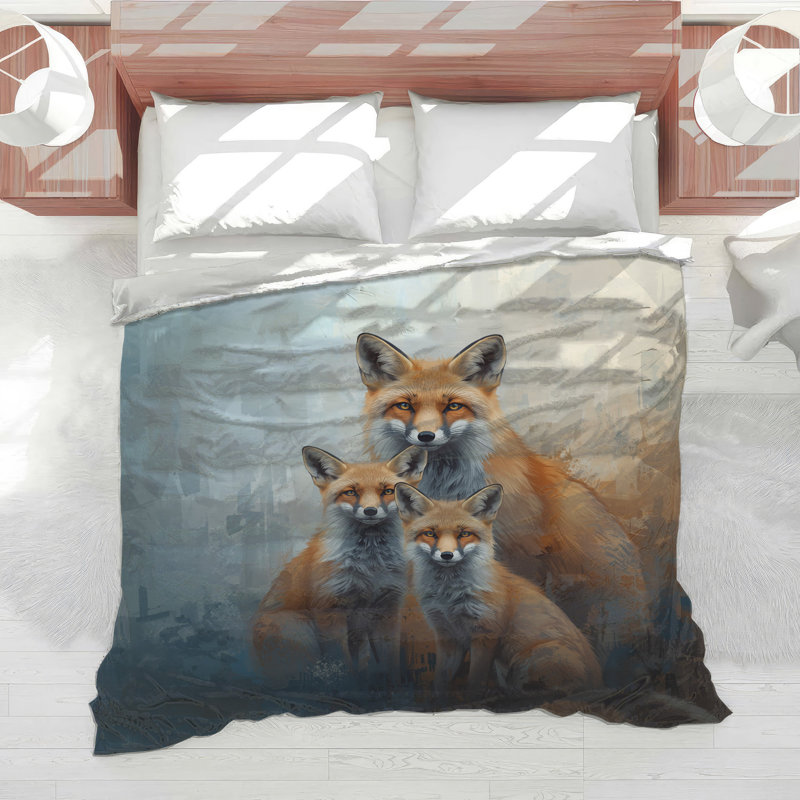 Fox Family Comforter, King