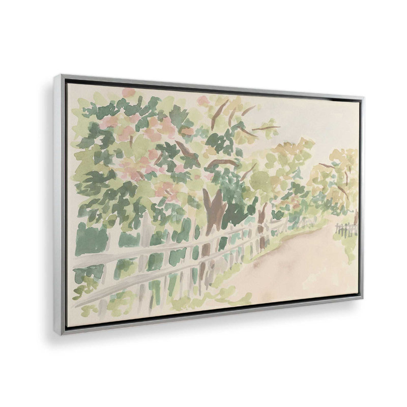 Reproduction d'art sur toile, Cadre flottant sans passe-partout, Argent argent, H 30 po x l 20 po