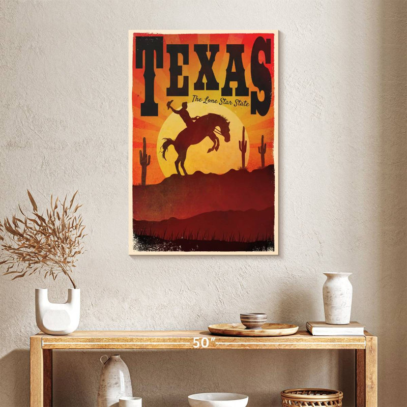 Texas State Poster, 36" H x 24" W