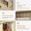 Wine Cabinet with RGB Lighting, Charging Station, 4 Removable Wine Racks (Exclude Refrigerator)-222118043