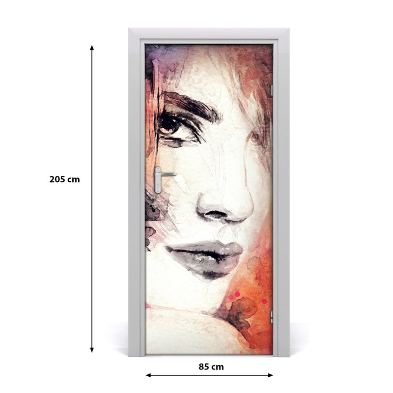 Abstraction Woman Door Decal