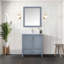 Ensemble de meuble-lavabo moderne avec robinet et miroir