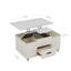 Table basse relevable moderne avec 4 tabourets pour le salon Table de salle à manger extensible 1 rangement caché + 2 tiroirs peu encombrants-832325484