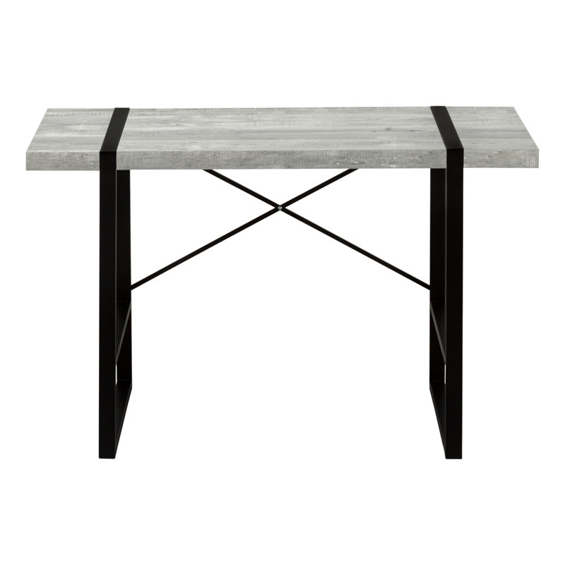 Bureau d'ordinateur, bureau personnel, ordinateur portable, L 48 po, travail, stratifié, métal, contemporain, moderne, Gris