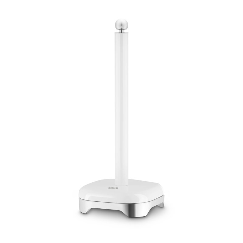 Swan Solace Towel Pole, Durable Iron Body Cleans Easily and Resists Scuffs, Weighted Base, White