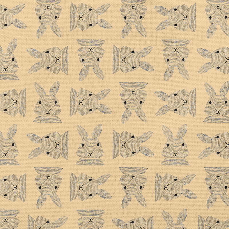 Housse et insert de coussin carré Criss Cross Bunnies, 16 po x 16 po, Jaune maïs