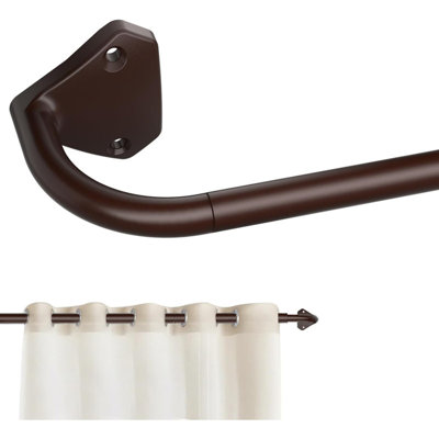 Curtain Rods for Windows 28 to 60 inch 58 inch Adjustable Wrap Around Curtain Rod