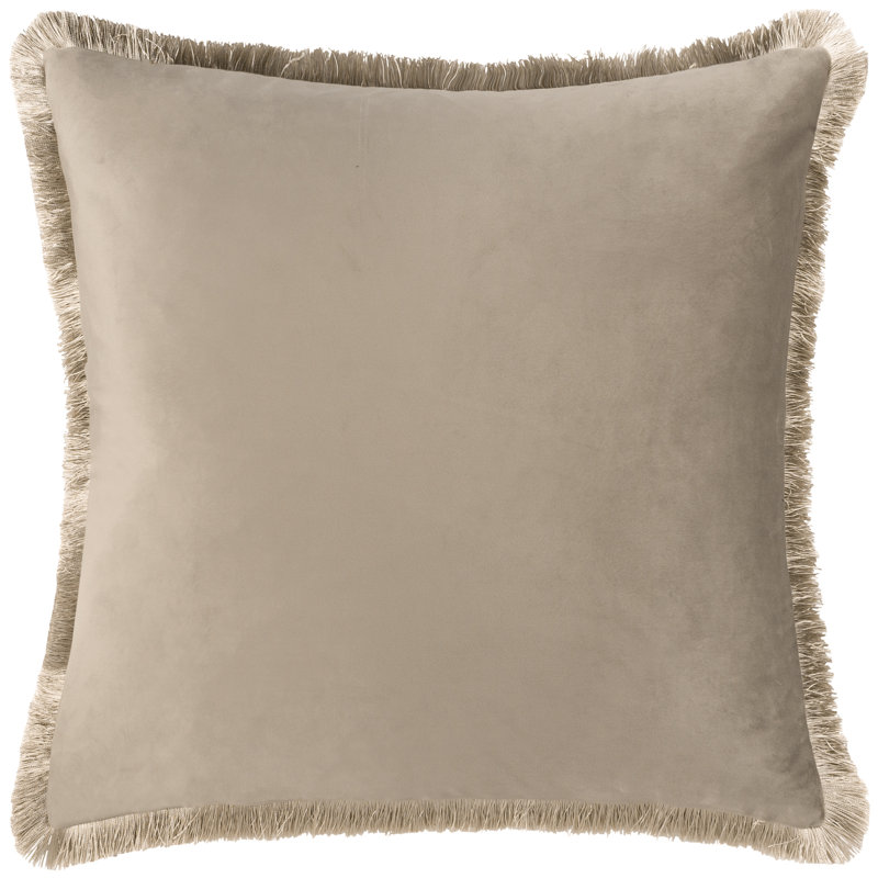Floral Square Throw Cushion, Natural