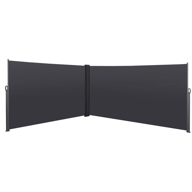 Auvent rétractable pour balcon 276 "x 71" gris, 276 ", imperméable à l'eau