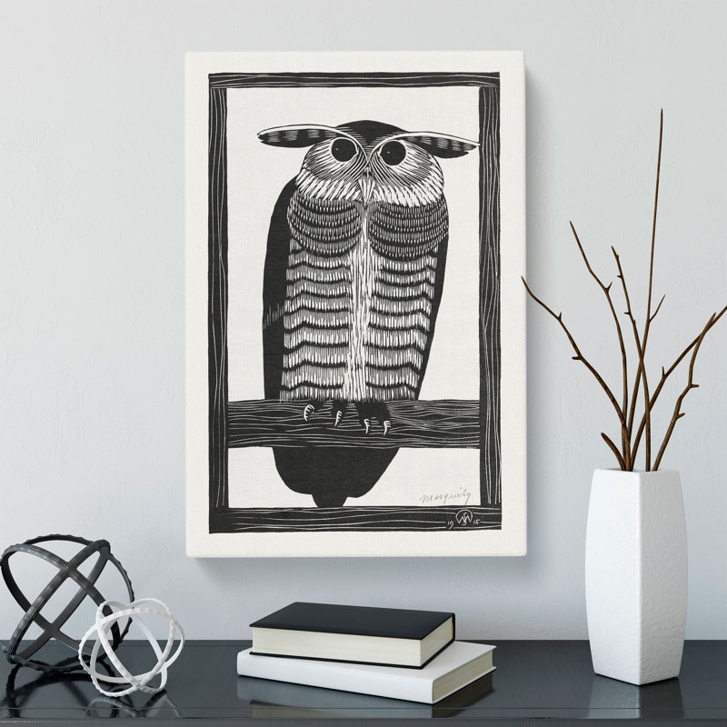 Horned Owl by Samuel De Mesquita - Wrapped Canvas, 60cm H x 40cm W x 3cm D