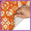 Orange Floral Motif Bath Mat-2034065541