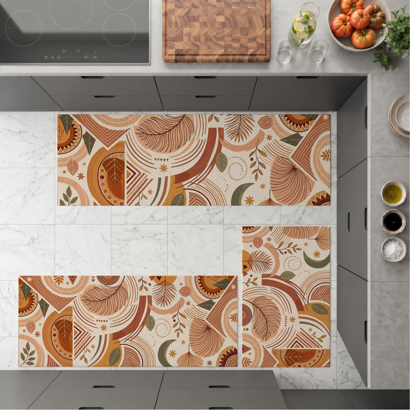 Tapis de cuisine lavables antidérapants Abstract Swirls
