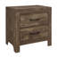 Simple et élégante table de chevet simple rustique avec tiroirs et quincaillerie en métal, parfaite pour la décoration de chambre à coucher et les besoins de rangement-387373741