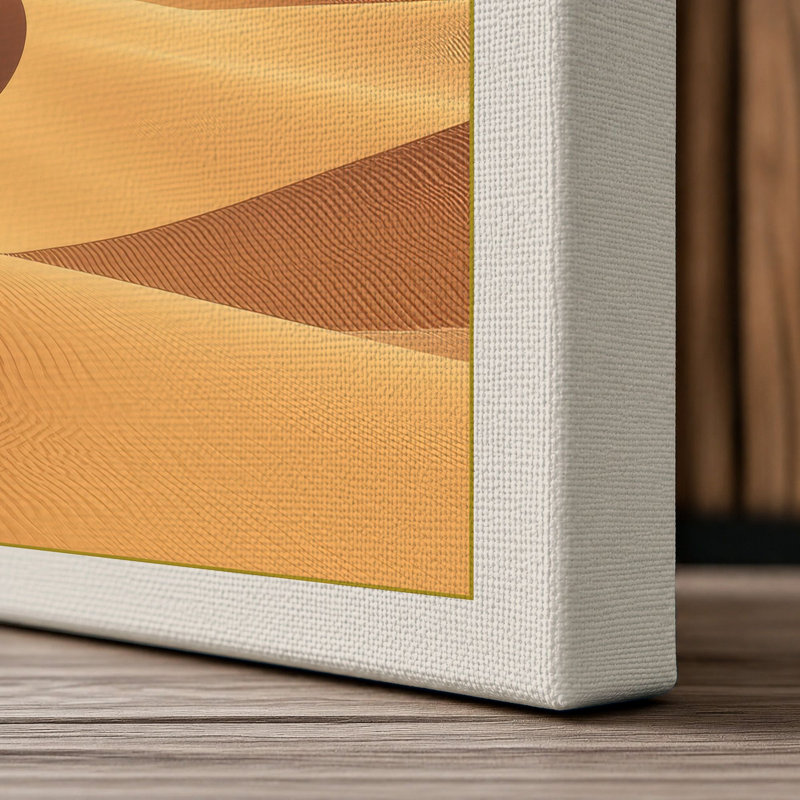 Desert Dunes Minimalist - Wrapped Canvas, 30x20 - 76.2 x 50.8 cm, Cream Border