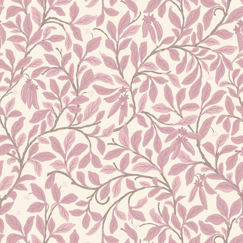 Feuille et gousse - Papier peint, Vert Taupe, Peler et coller, Auto-adhésif