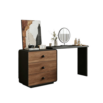 62.99"Simple dressing table and chest in one piece with a makeup mirror
