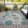 Machine Washable Indoor/Outdoor Xhevrie Teal Rug