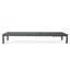 Chaise longue d'extérieur en gris, structure en rouille, siège en filet gris 2, stable et