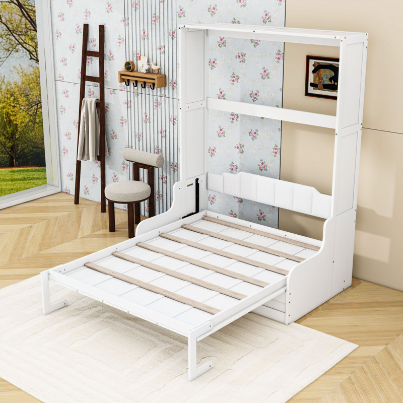 Lit escamotable mural Murphy avec coussin, Blanc