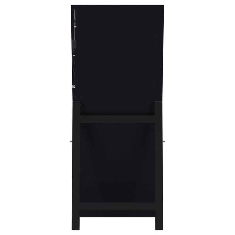 Fiskie Led Standing Mirror, Black