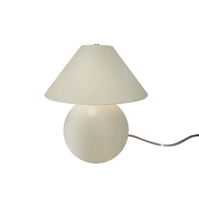 Lampe de table en céramique Caroldine, Craquelure vert céladon, H 12 po x l 11 po x P 11 po