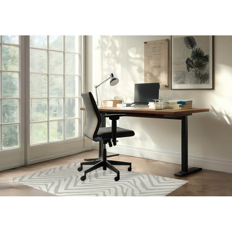 Tapis de bureau Zebra, L 7 pi x L 5 pi, Vert clair