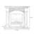 Wlanut Solid + Manufactured Wood Electric Fireplace