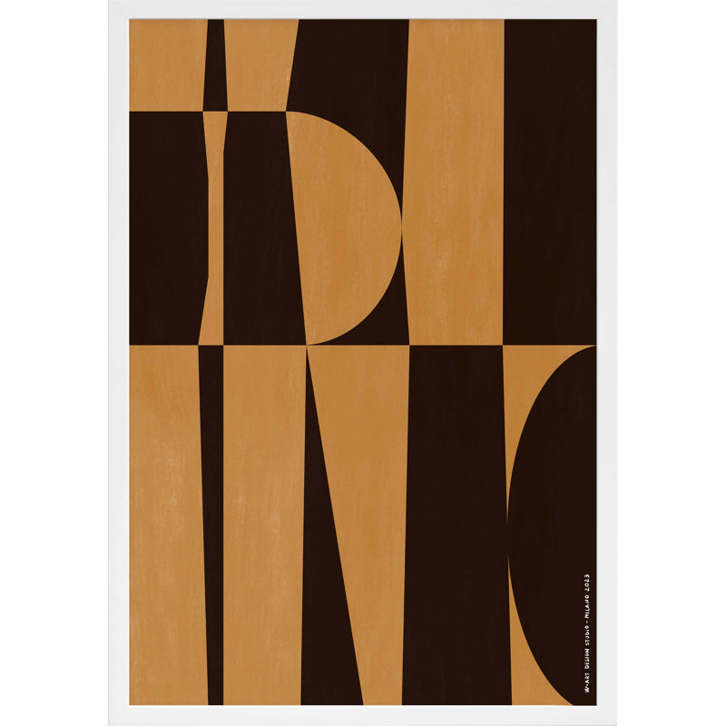 Hues of Geometry 2 by Romina Gadler - Framed Wall Art, White Paper Framed, 30" H x 21" W