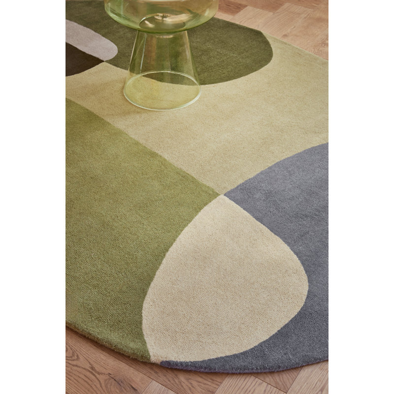 Décor Miller, Vert; gris; beige, Nouveauté de 6 pi 7 po x 9 pi 2 po