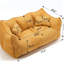 Le chenille jaune, un choix élégant et confortable pour votre famille de fauteuils inclinables carrés, fait de confort-131468626