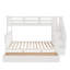 Lit superposé simple au-dessus de 3 tiroirs avec rangement pour escalier par Three Posts ™-1033165981