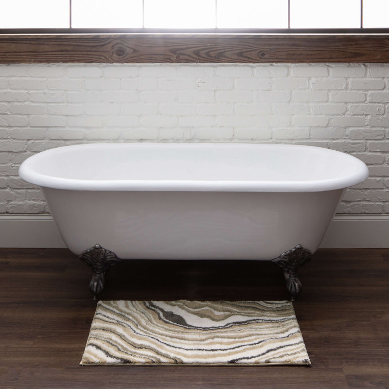 Tapis pour salle de bain Alyxandrea, Taupe, L 27 po x L 45 po