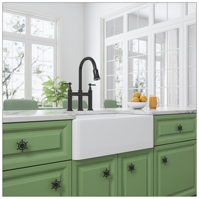 White Farmhouse Sink Deep Apron Sink Undermount Farmhouse Kitchen Sink Single Farm Sink