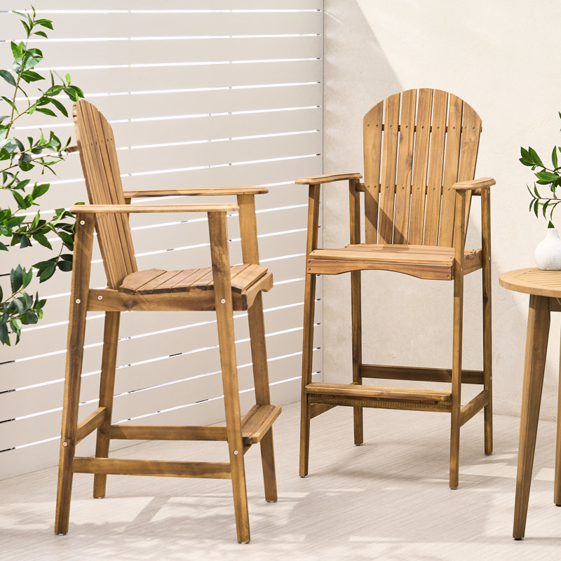 Bois d'extérieur de 2 au fini teint naturel idéal pour le jardin et la décoration intérieure avec lattes de siège hautes - Espaces arrière faits à la main