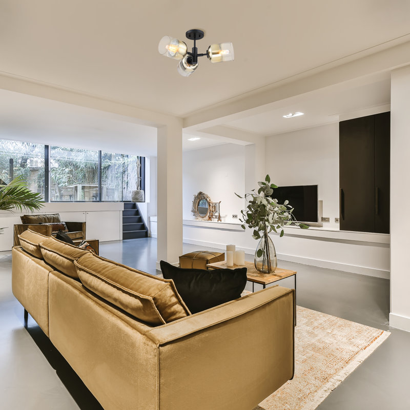 Bolinas Glass Semi Flush Mount