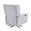 Fauteuil inclinable électrique pivotant, pivotant sur 360 ° avec base 5 étoiles dorée - gris clair-629755348
