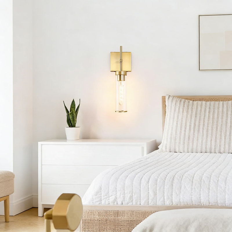 Ensemble de 2 appliques murales rechargeables à piles avec télécommande, luminaire à DEL sans fil à intensité variable avec abat-jour en verre pour le salon, la chambre à coucher ou le miroir de salle de bain