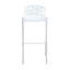 Tabouret de bar extérieur H 31 po en forme de découpes florales avec dossier et repose-pieds Houser Devon-91303742