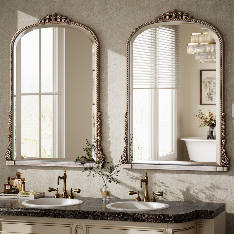 Miroir mural Baroque, Argent argent, 40 po x 28 po