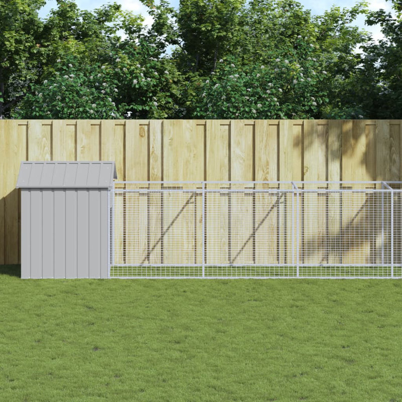 Niche pour chien Dustina, H 48,4 po x l 46,1 po x P 480,7 po, Gris clair